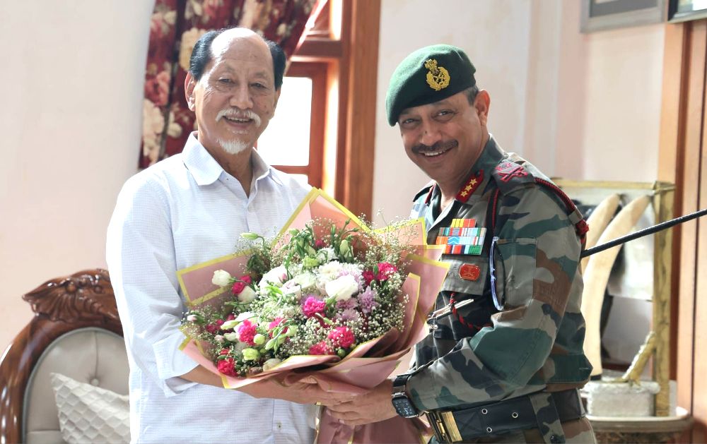 Assam Rifles DG meets Chief Minister Neiphiu Rio, reviews operational readiness in Nagaland