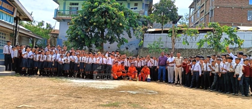 Fire drill conducted at Saramati Modern View High School Kiphire
