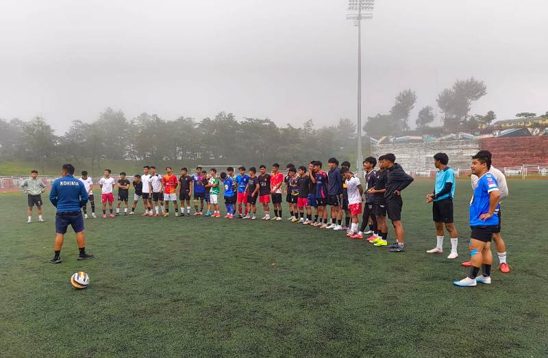  Kohima District Football Association conducts district team trials for Dr. T Ao Trophy; 33 shortlisted