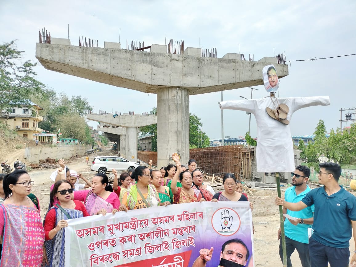 Congress in Karbi Anglong protest against Assam CM remarks