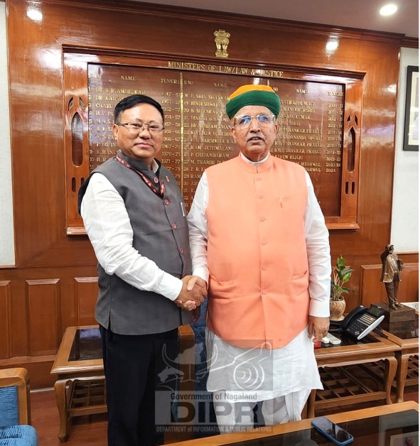 Kikheto Sema meets Union Law Minister, requests central aid for judicial infrastructure in Nagaland