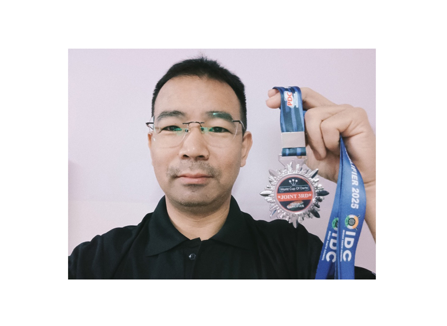 Lima Longchar secures 3rd spot in Darts India qualifier