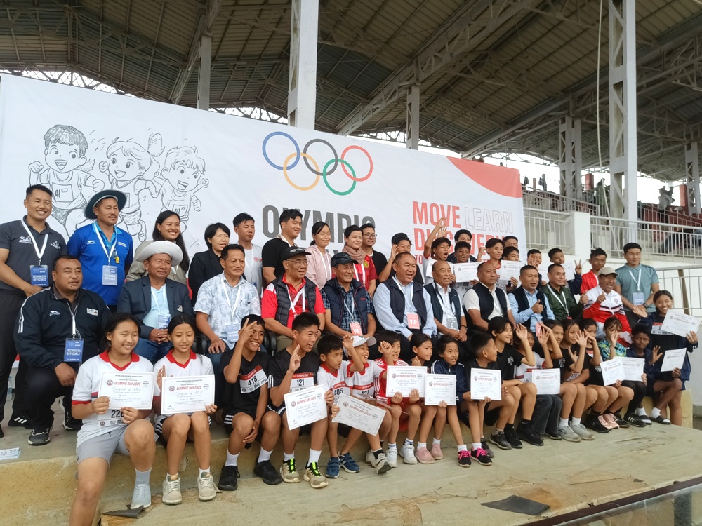Children Participate in Olympic Day Run in Kohima