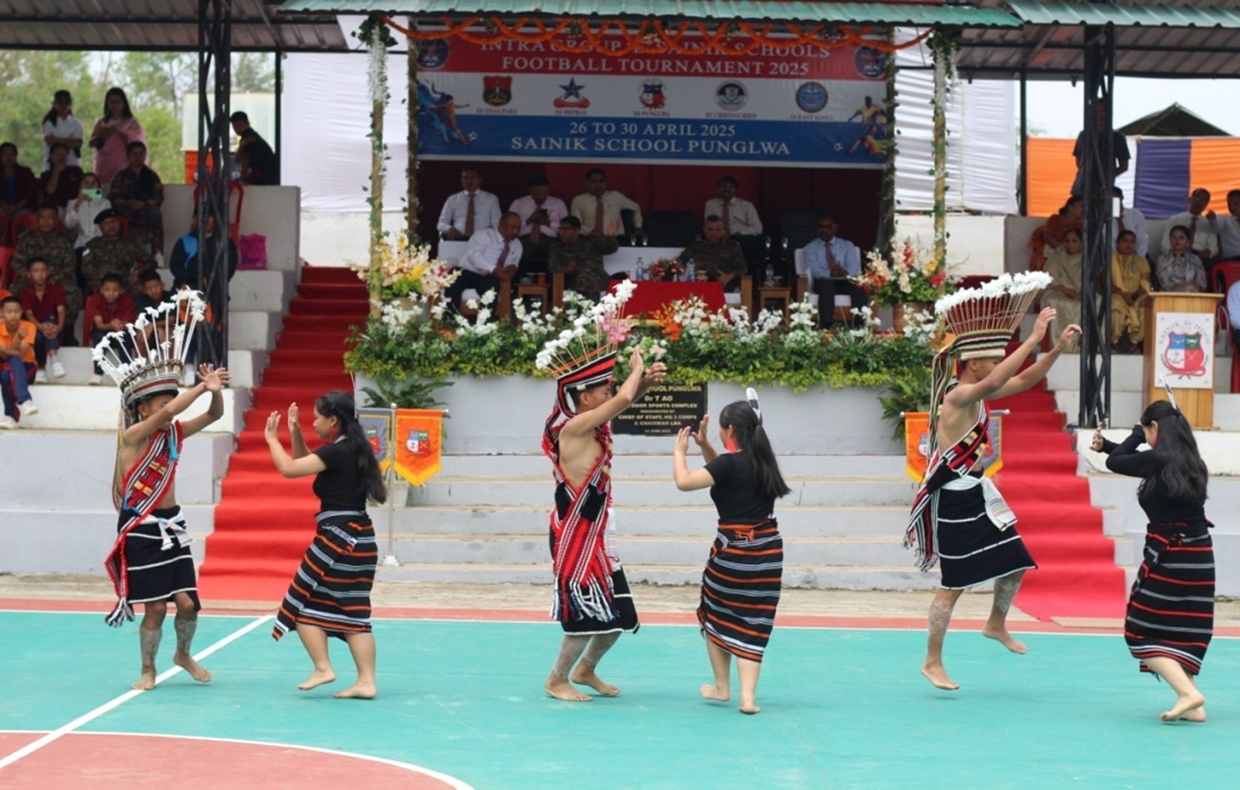 Sainik school punglwa host football championship
