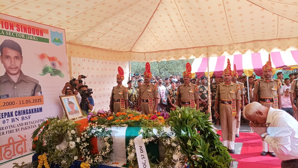 Manipur Governor pays tributes to BSF constable killed in Jammu