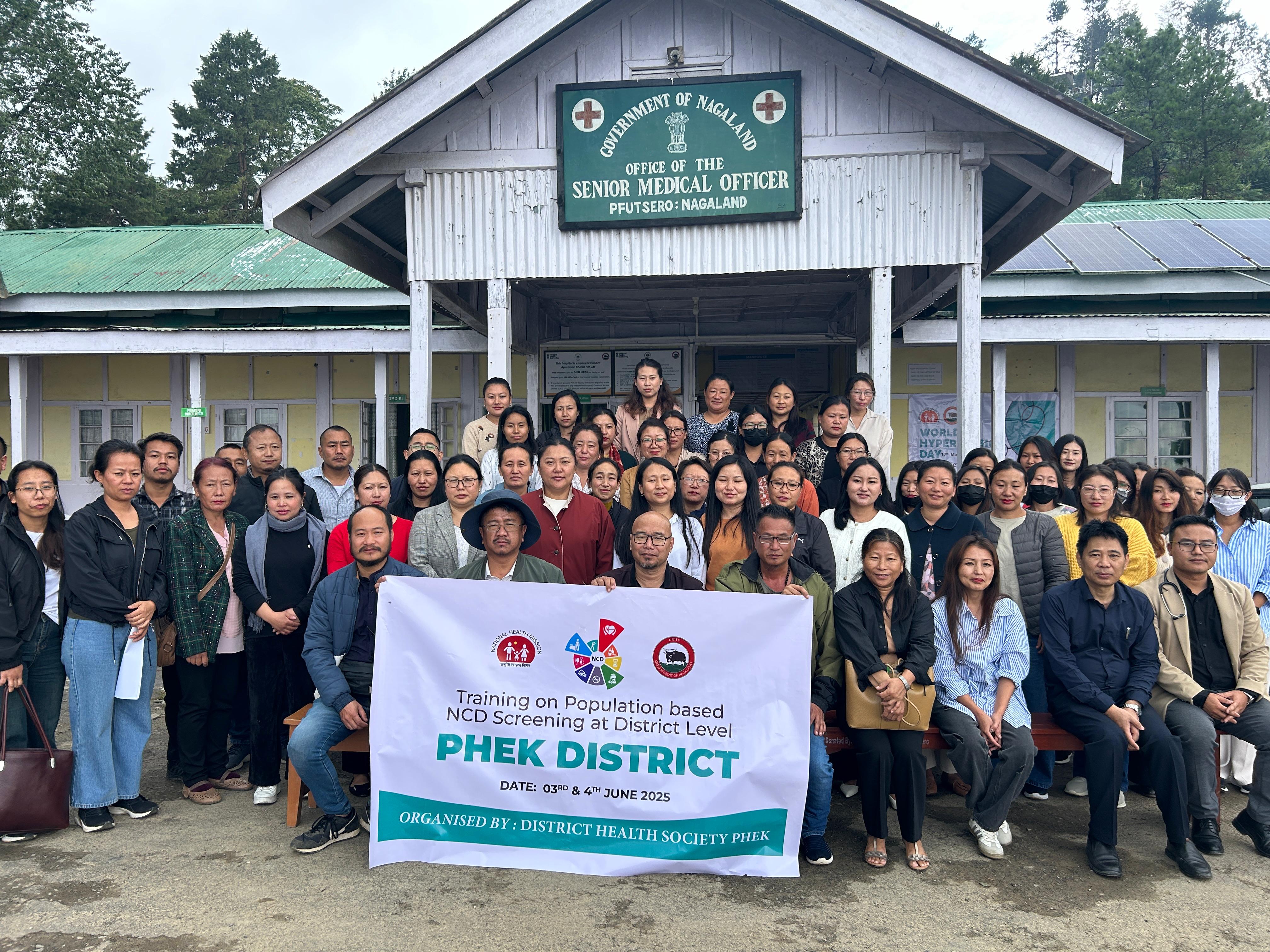 Training on population based NCD screening held in Phek