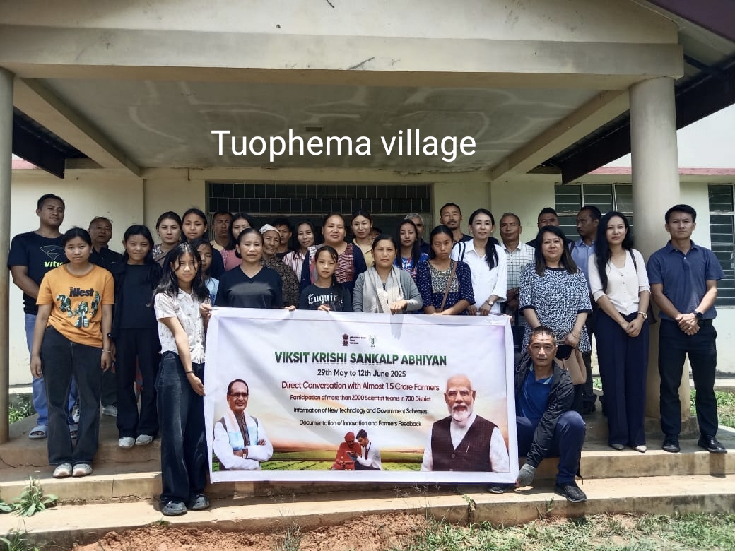 Viksit krishi sankalp abhiyan campaign reaches out to kohima, tseminyu farmers