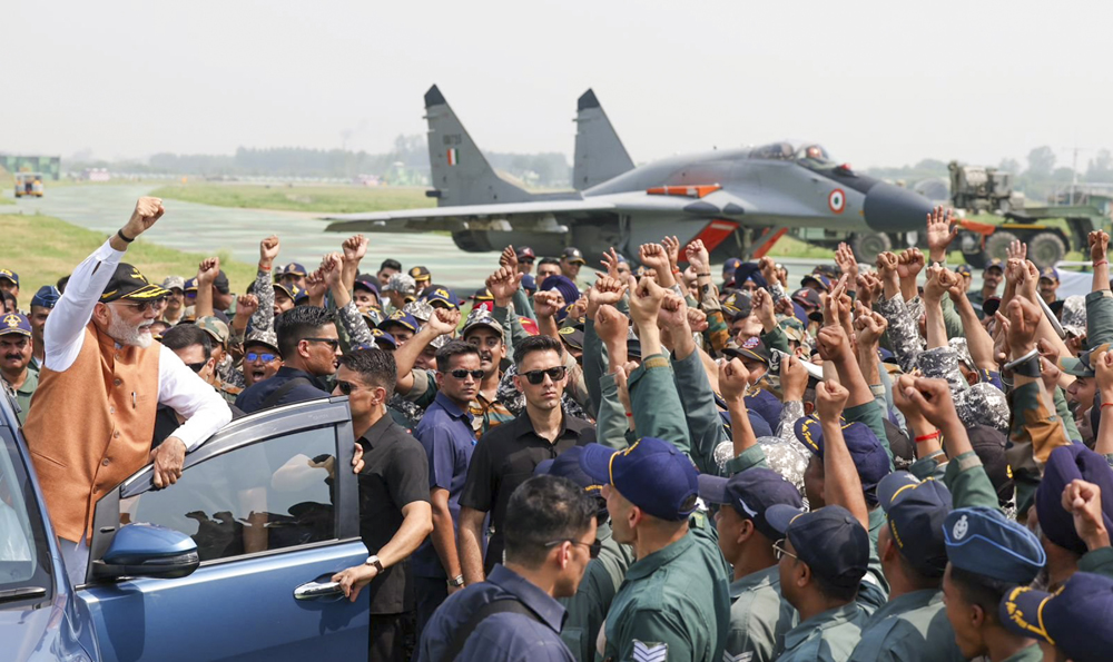 PM Modi travels to Adampur air base, says India eternally grateful to armed forces